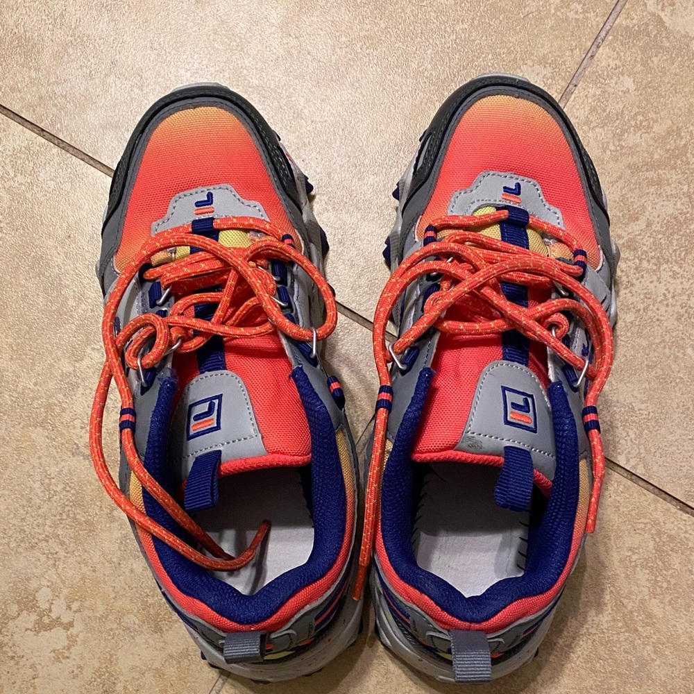 Fila Orange and Blue Women's Sneakers